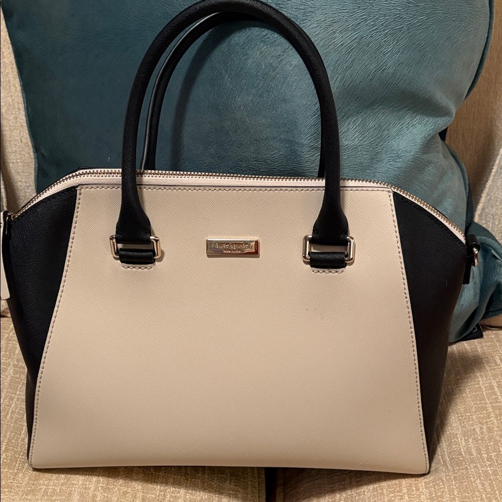 Kate Spade Black and Cream Satchel